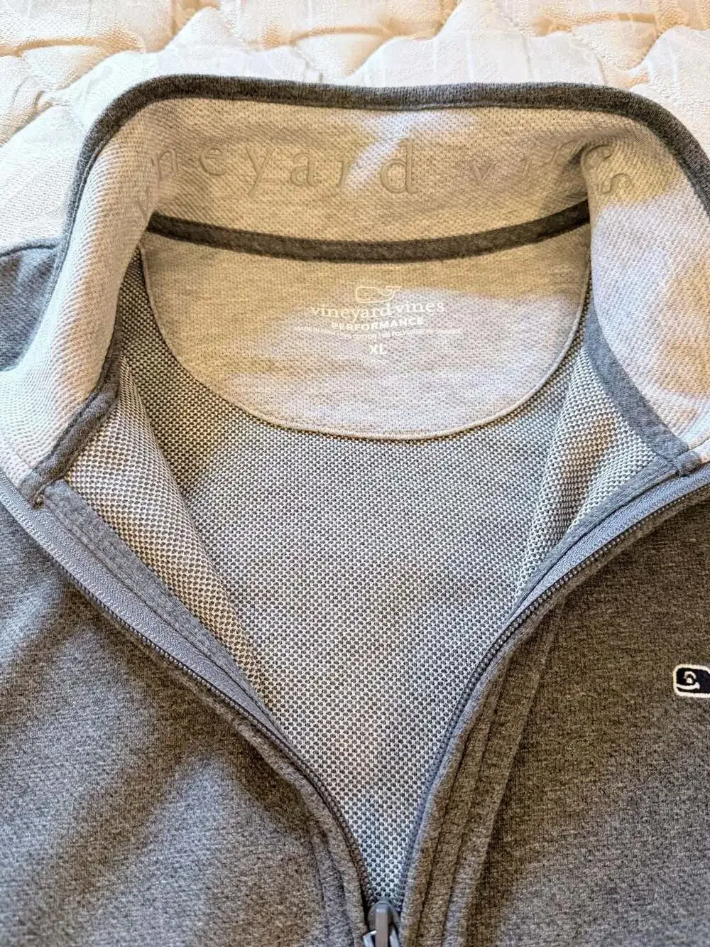 Vineyard Vines Performance Quarter-Zip Pullover Gray XL